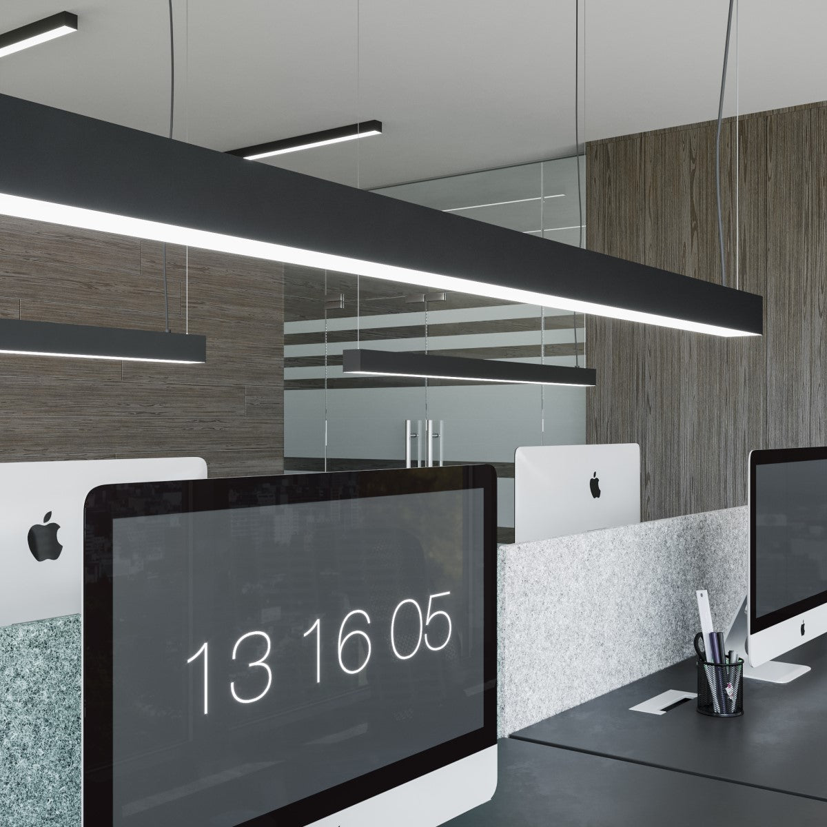 Applique Barre LED 67 cm Noire