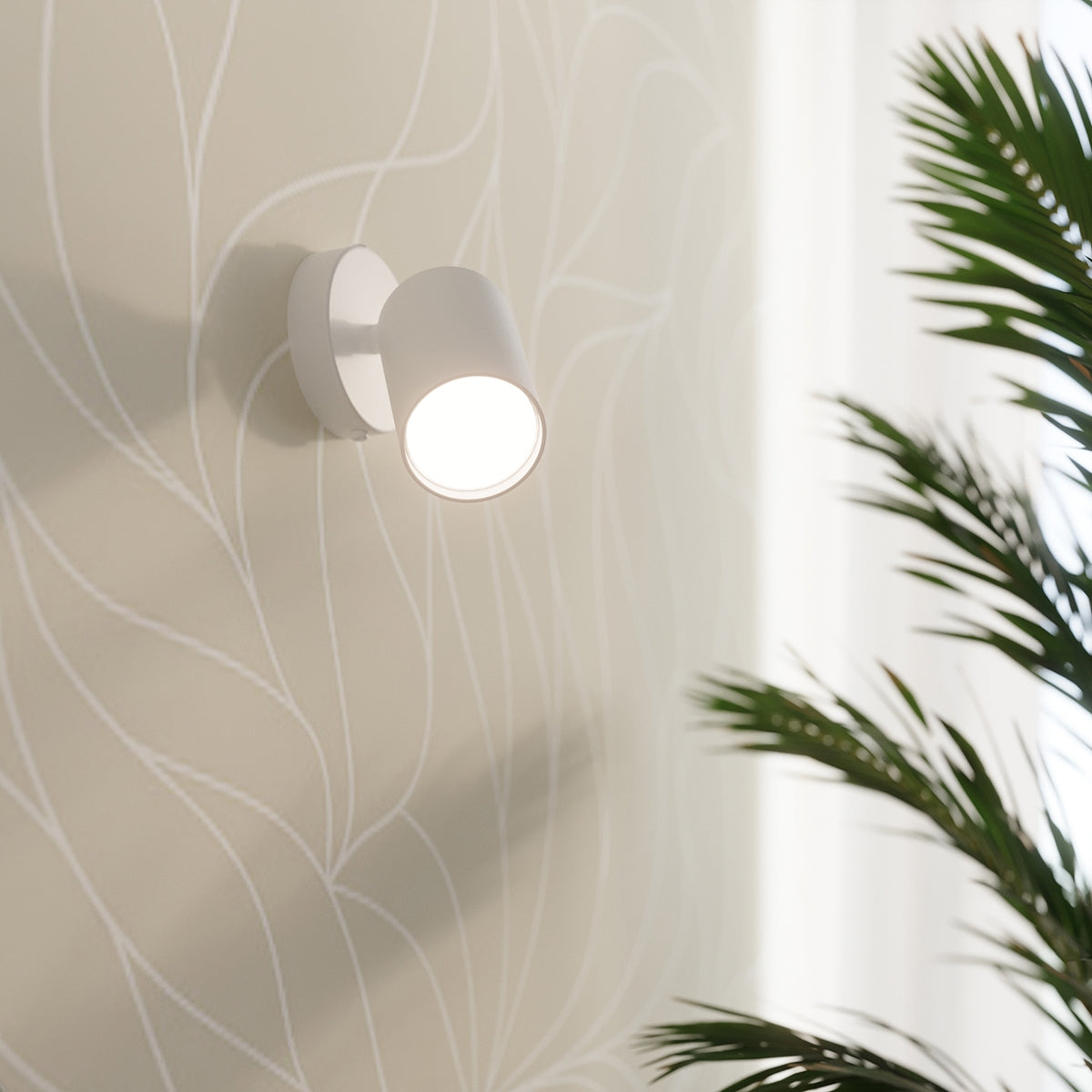 Applique Focus Spot Orientable Acier Blanc
