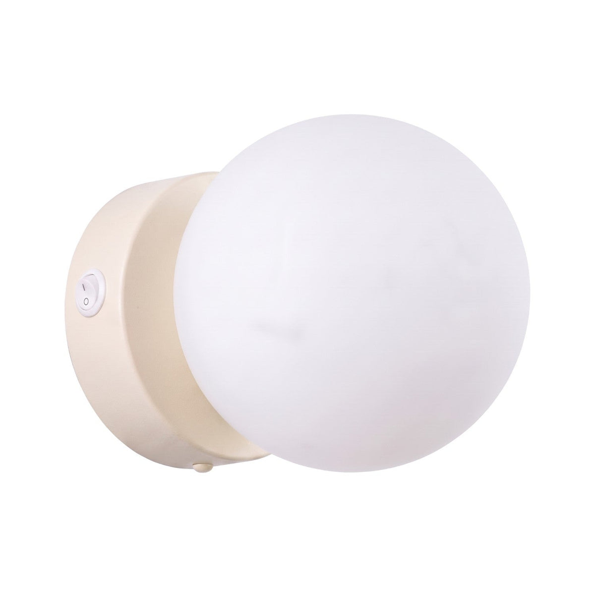 Applique Globe Solis Verre Opalin Beige