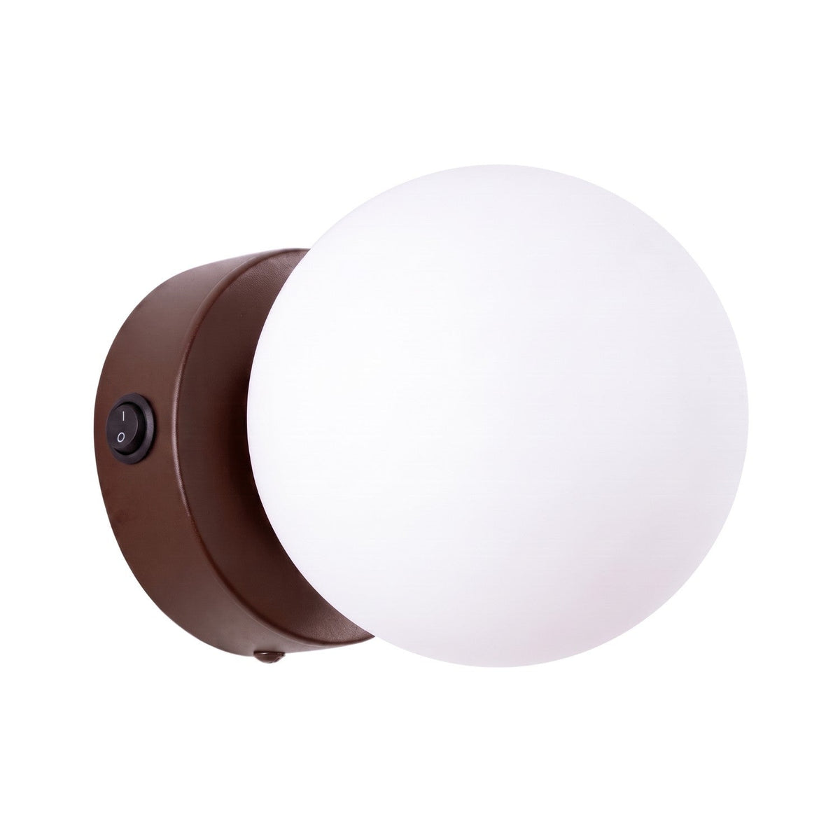 Applique Globe Solis Verre Opalin Marron