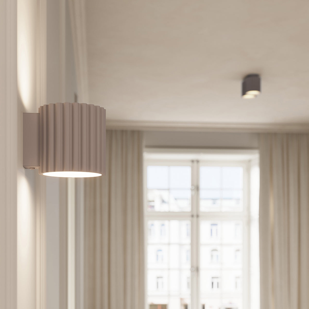 Applique Aura Alu Cannelé Taupe