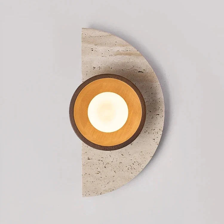 Applique Demi-Cercle Pierre & Bois
