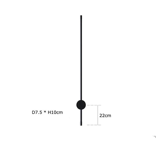 Applique Extérieure Linéaire LED Alu Noire IP65