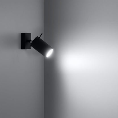 Applique LED Directionnelle Noire Interrupteur