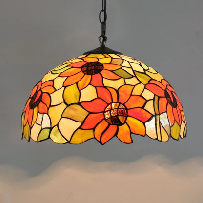 Bohême rétro européen coloré Tiffany verre lustre lustre Bar Restaurant créatif Rural porche méditerranéen lustre