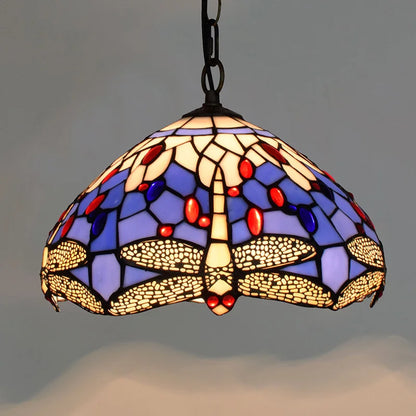 Bohême rétro européen coloré Tiffany verre lustre lustre Bar Restaurant créatif Rural porche méditerranéen lustre
