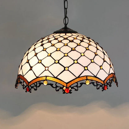 Bohême rétro européen coloré Tiffany verre lustre lustre Bar Restaurant créatif Rural porche méditerranéen lustre