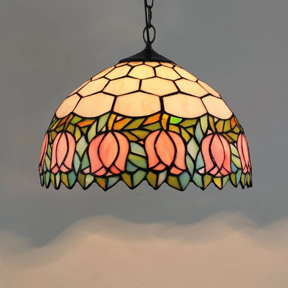 Bohême rétro européen coloré Tiffany verre lustre lustre Bar Restaurant créatif Rural porche méditerranéen lustre