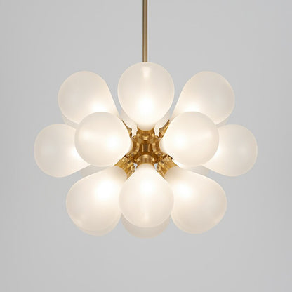 Lustre moderne avec multiple boule en verre Beans