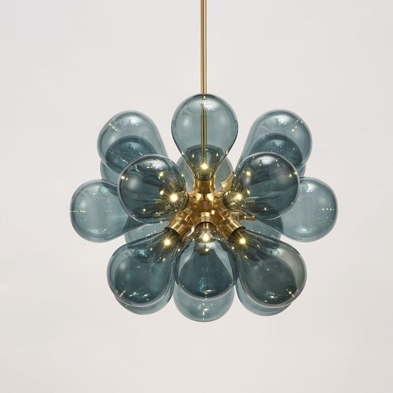 Lustre moderne avec multiple boule en verre Beans