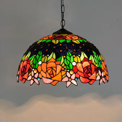 Bohême rétro européen coloré Tiffany verre lustre lustre Bar Restaurant créatif Rural porche méditerranéen lustre