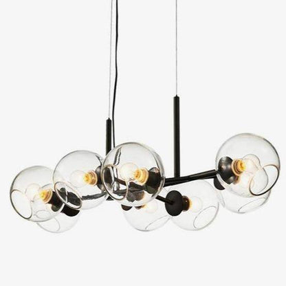 Lustre design avec verre en boule de verre Creative
