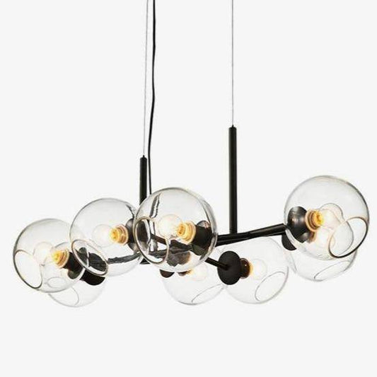 Lustre design avec verre en boule de verre Creative