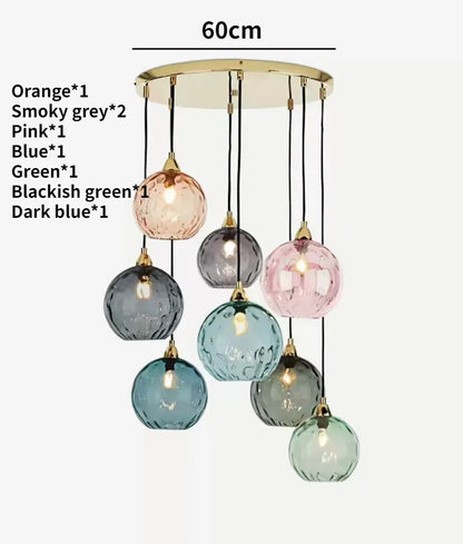 lustre verre coloré nordique moderne grain eau