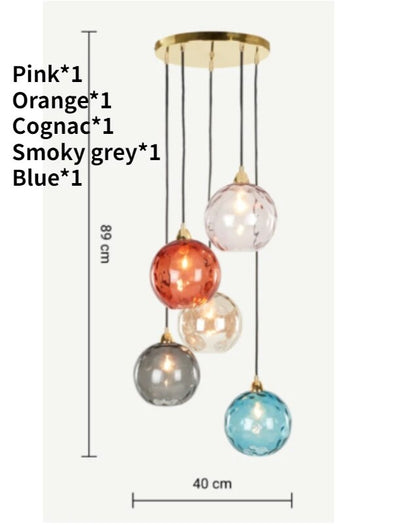 lustre verre coloré nordique moderne grain eau