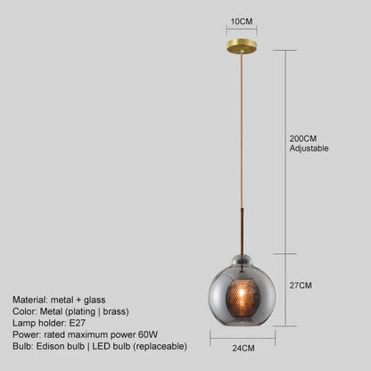 Suspension modernes nordiques pour salle à manger abat-jour en boule de verre cuisine chambre chevet décor lampe suspendue lustres luminaire