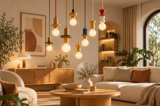 Couleur nordique bois suspension LED lumière cuisine suspension lampe Restaurant plafond lustre Luminaire chambre maison déco Luminaire
