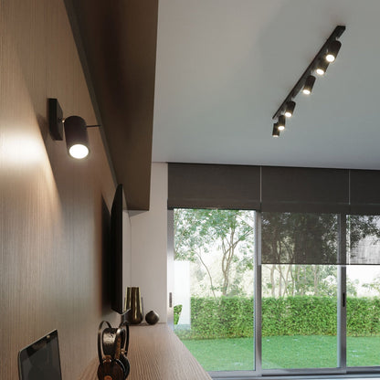 Applique LED Directionnelle Noire Interrupteur