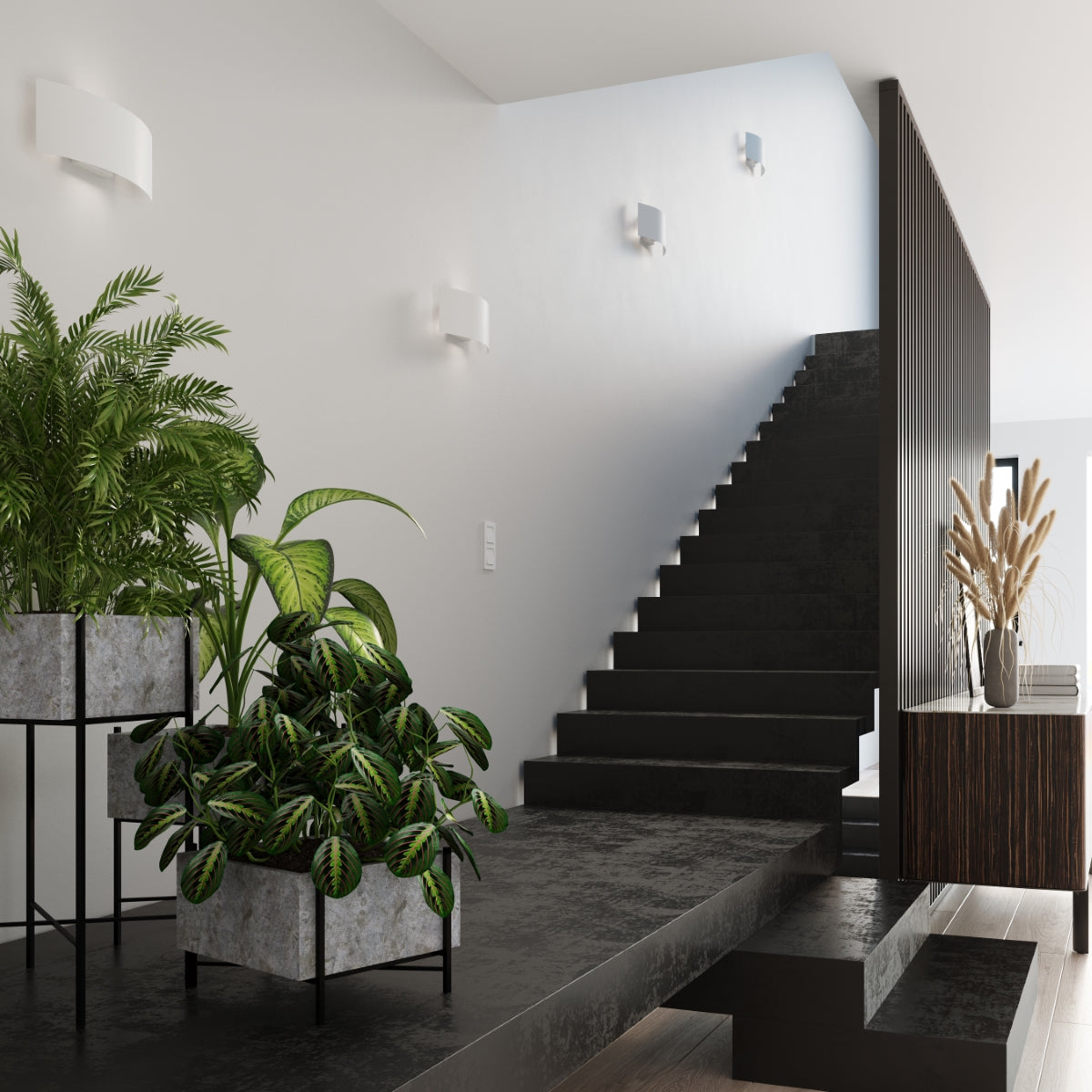 Applique Arc Murale Acier Blanc