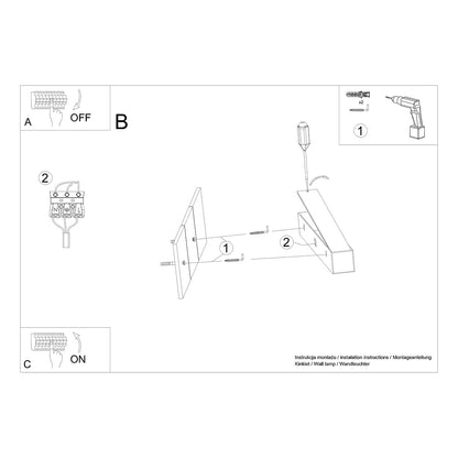 Applique Barre LED Alu 118 cm Grise