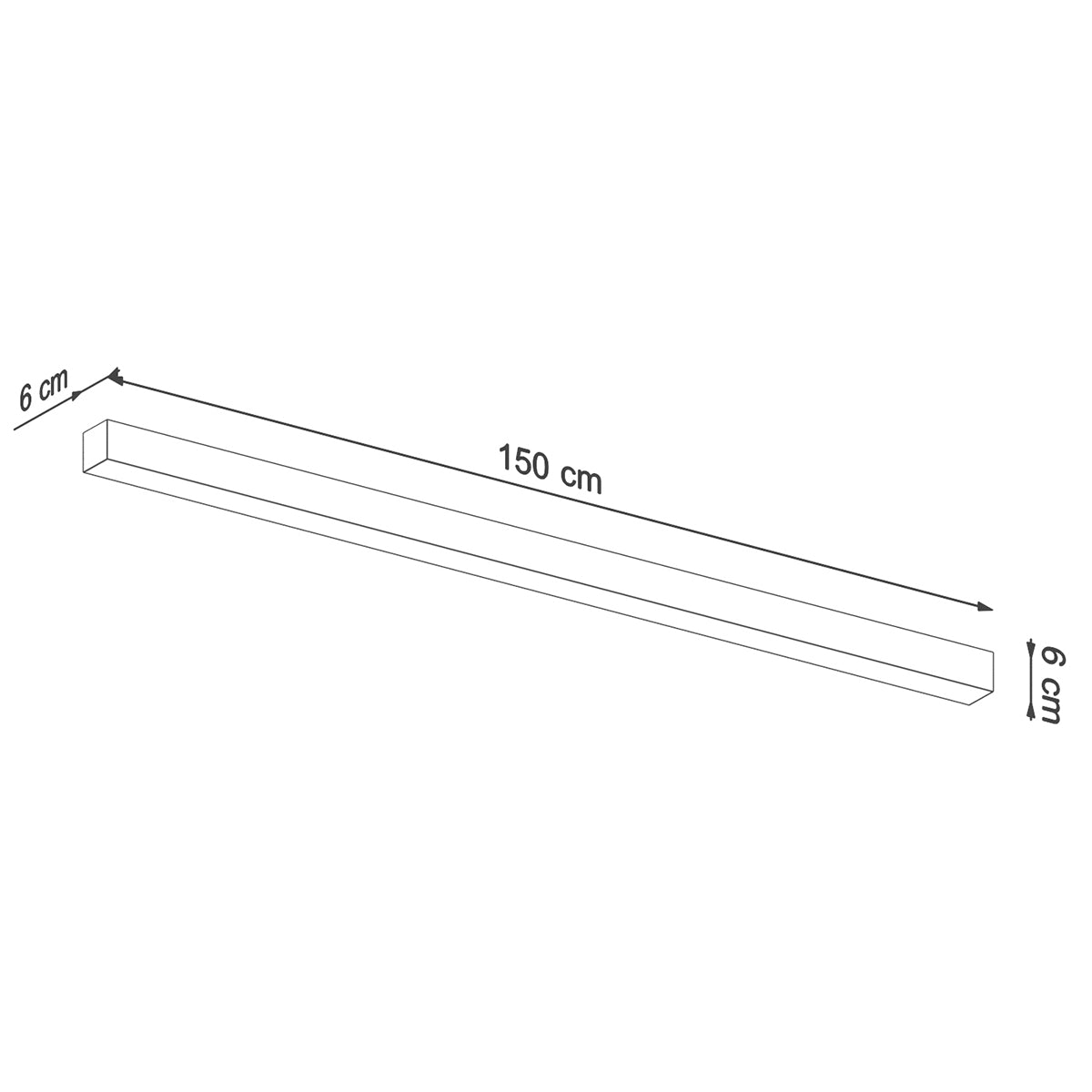 Applique Barre LED 150 cm Alu Blanc