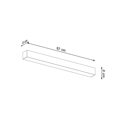 Applique Barre LED 67 cm Blanche