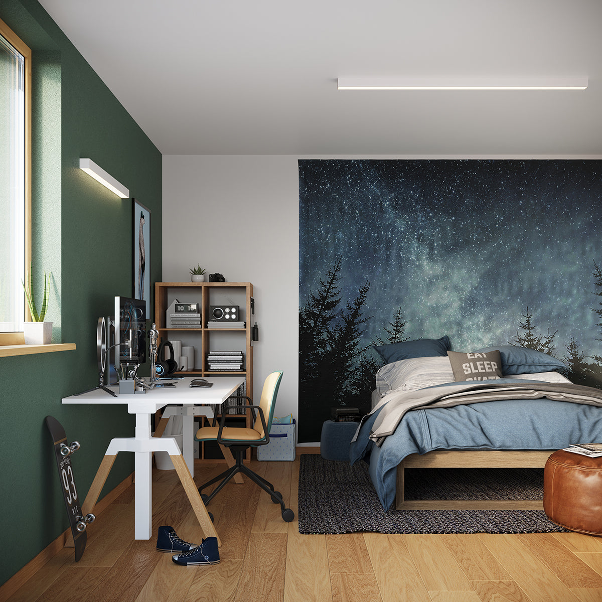 Applique Linéaire LED 90 cm Alu Blanc