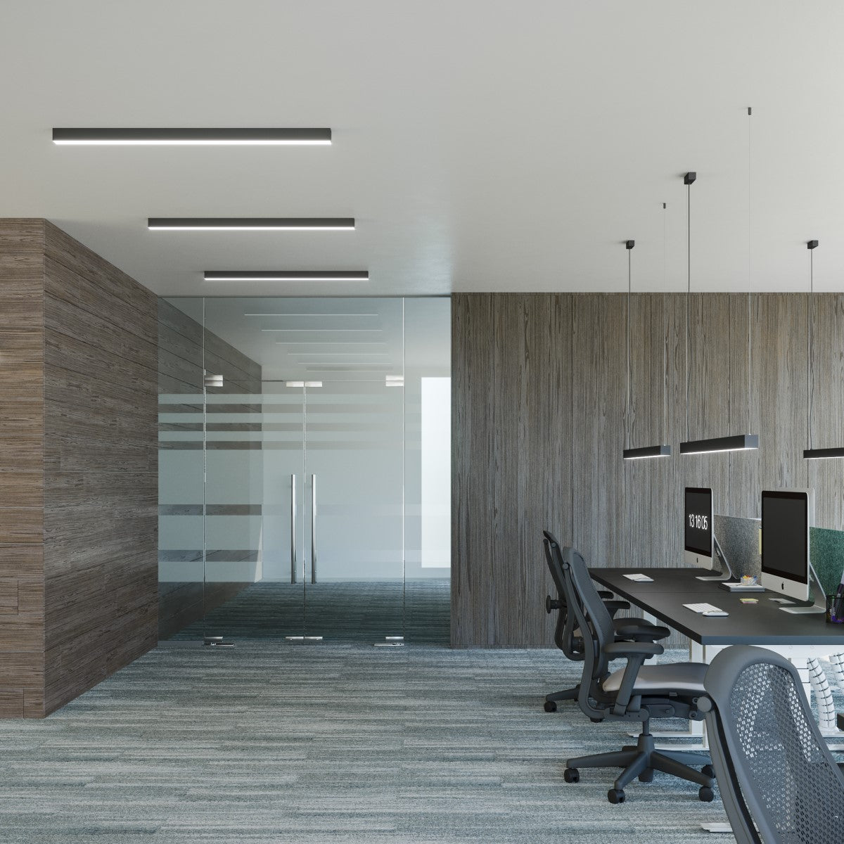 Applique Linéaire LED 90 cm Alu Gris