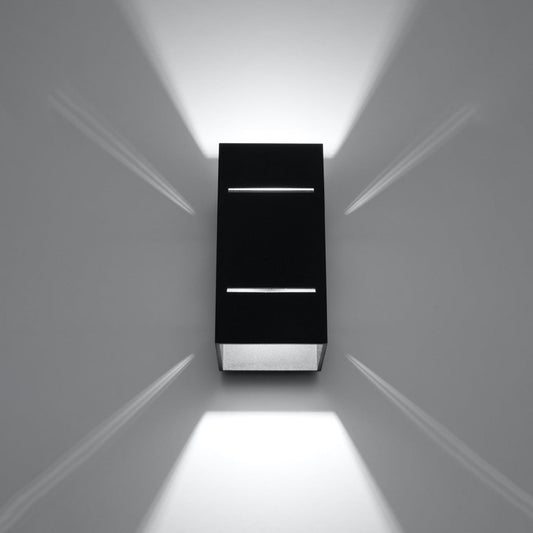 Applique Bloc Minimaliste Alu Noir