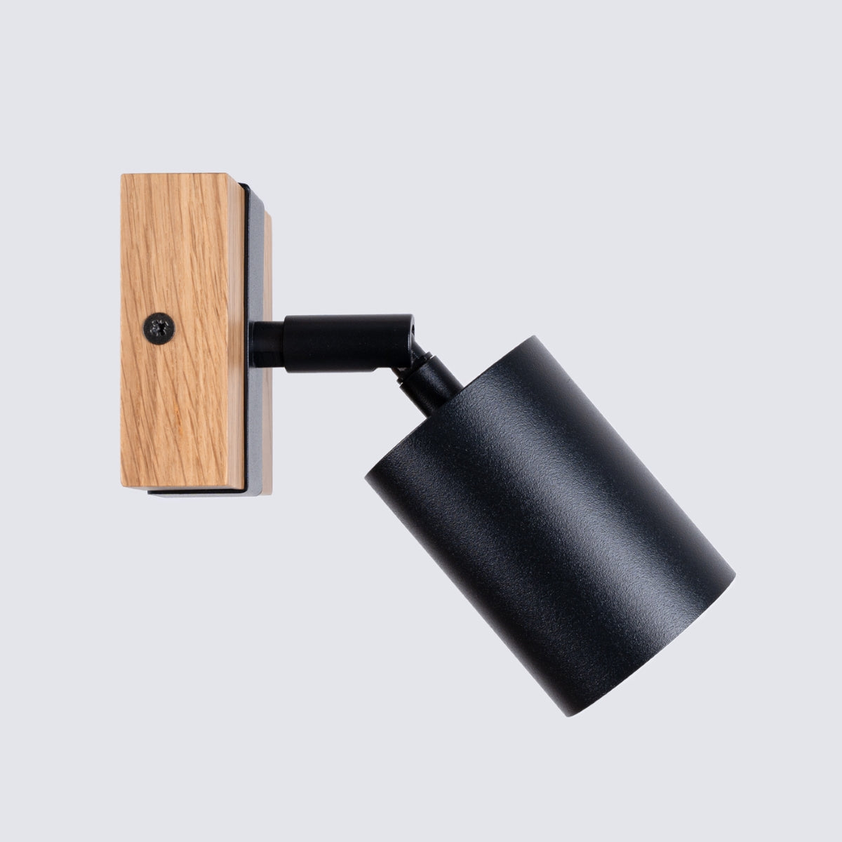 Applique Orientable Bois et Acier Noir