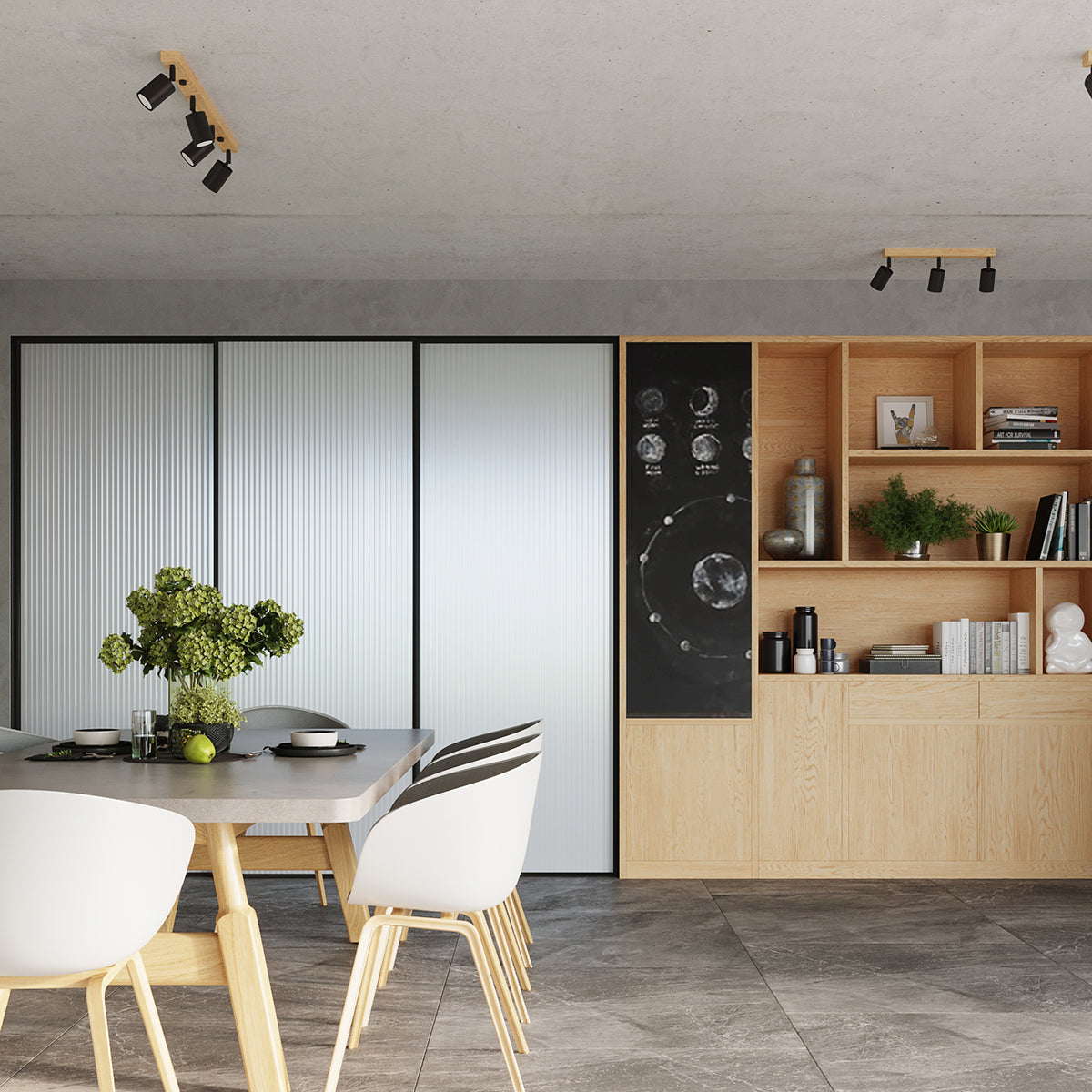 Applique Orientable Bois et Métal Noir Spot GU10
