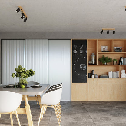 Applique Orientable Bois et Métal Noir Spot GU10