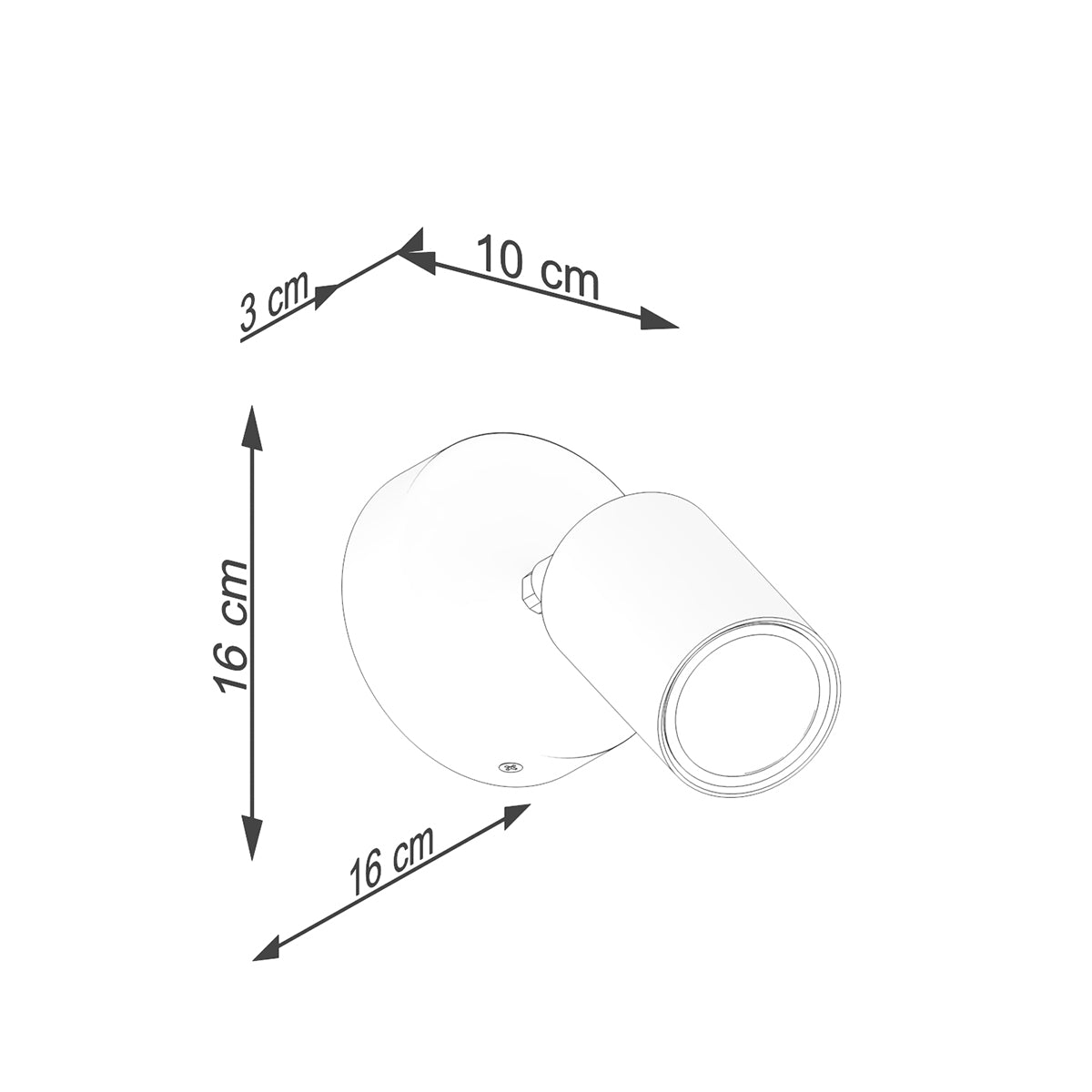 Applique Orientable Bois et Métal Noir Spot GU10