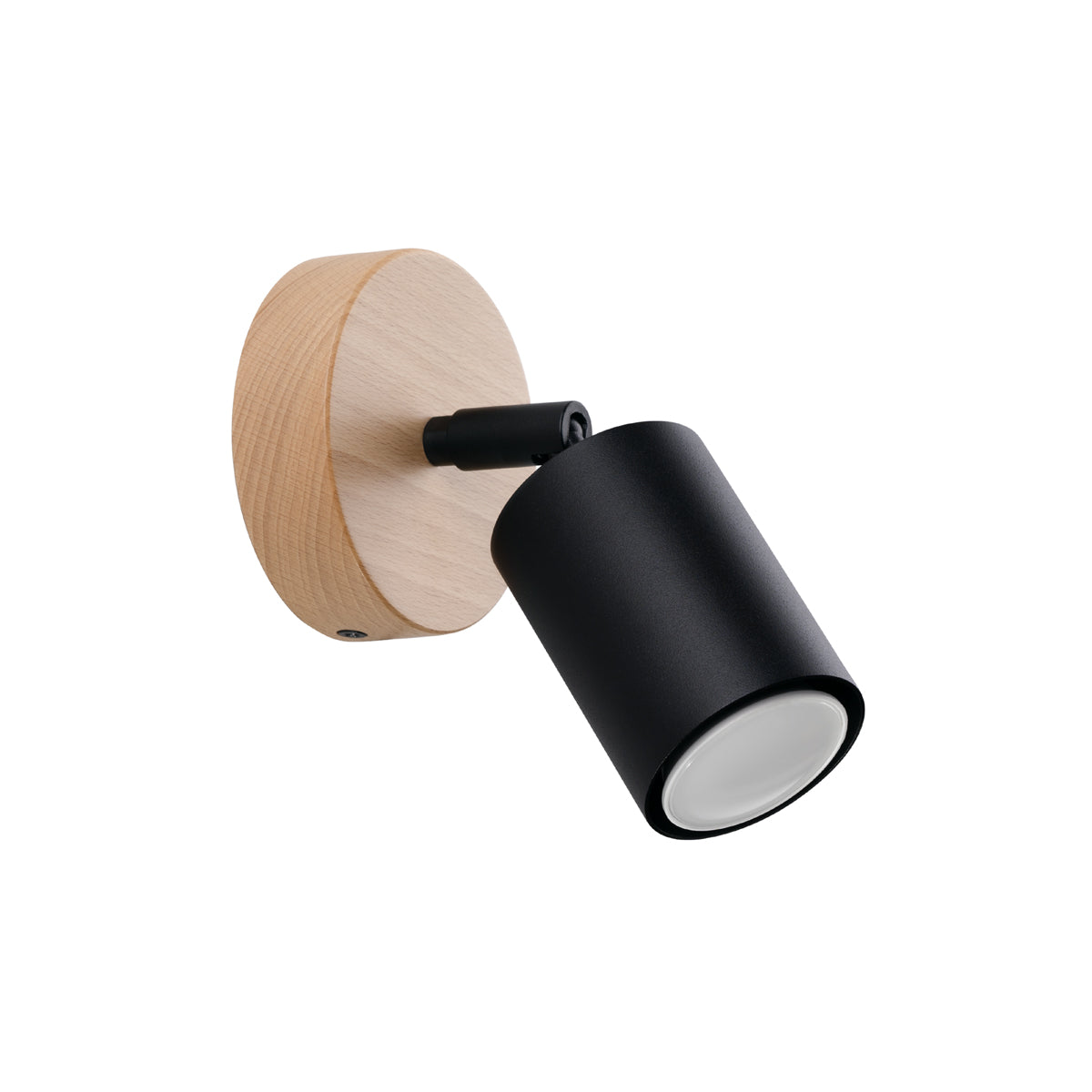 Applique Orientable Bois et Métal Noir Spot GU10