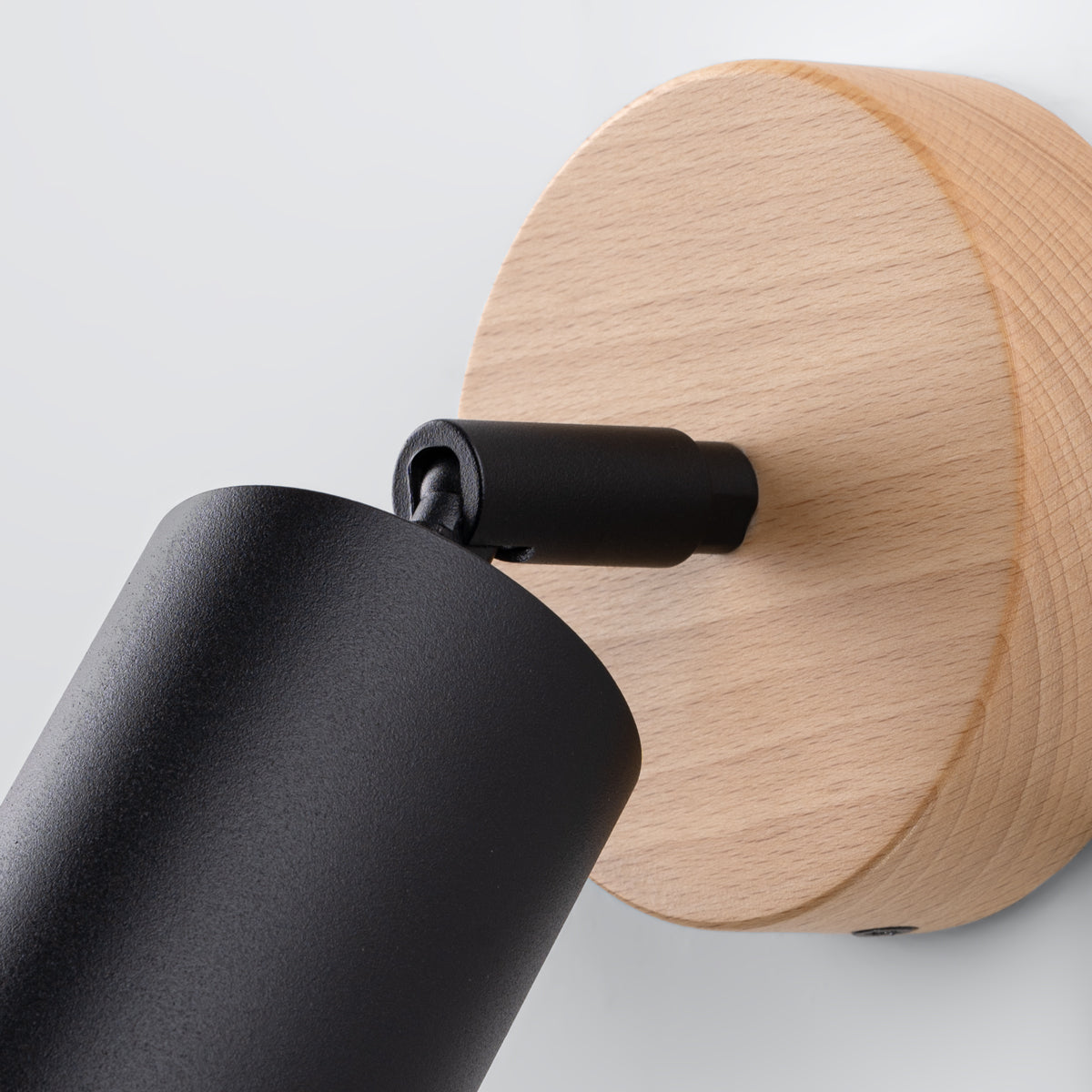 Applique Orientable Bois et Métal Noir Spot GU10