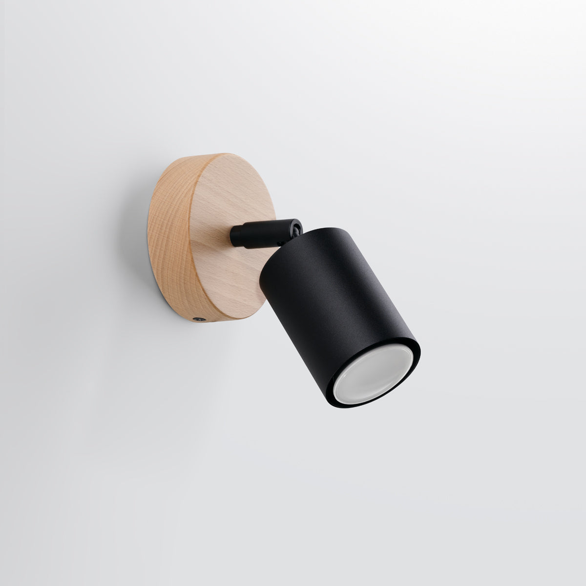 Applique Orientable Bois et Métal Noir Spot GU10