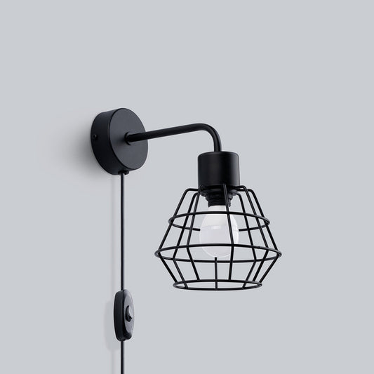 Applique Cage Acier Noir