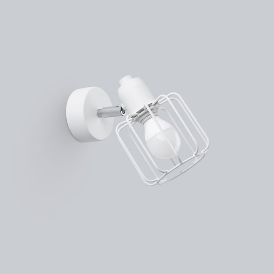 Applique Cage Orientable Acier Blanc E14