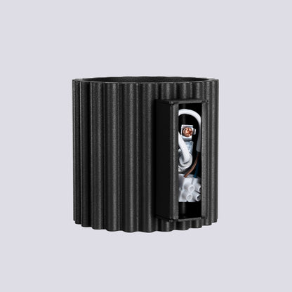 Applique Aura Alu Cannelé Noir