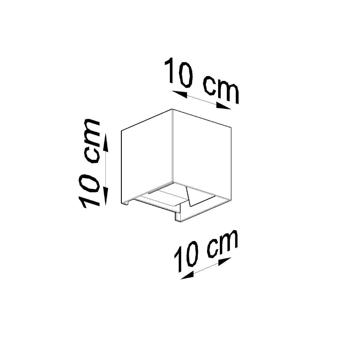 Applique Carré Noire LED IP54