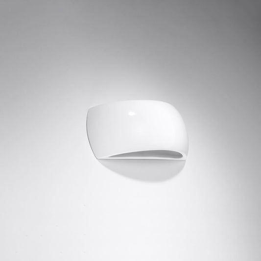 Applique Coquille Céramique Vernie Blanc