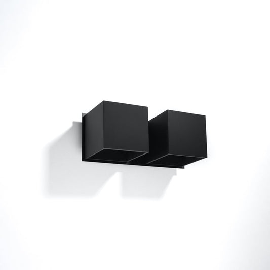 Applique Cube LED 2 Feux Noire