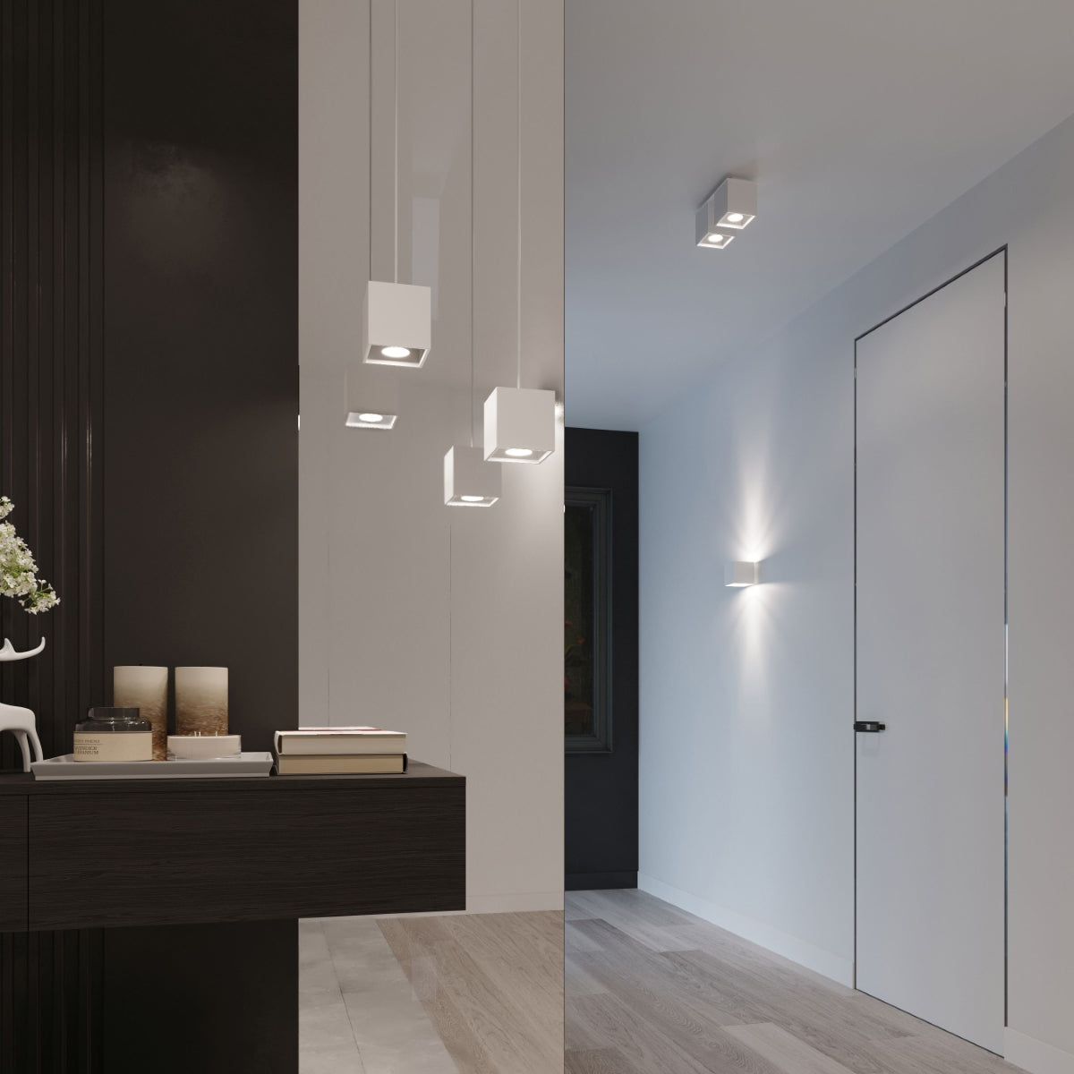 Applique Cube LED Blanche