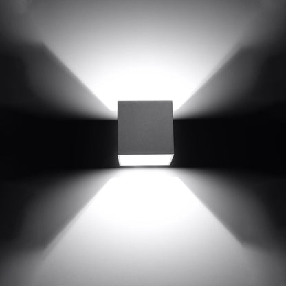 Applique Cube LED Grise