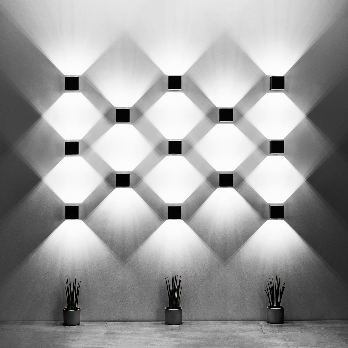 Applique Cube LED Noire