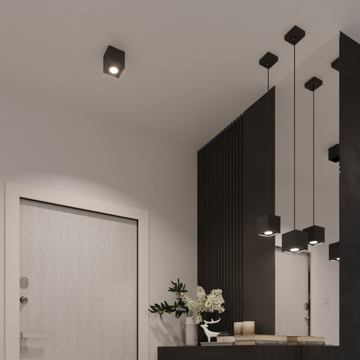 Applique Cube LED Noire