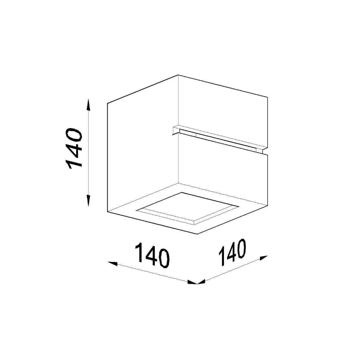 Applique Cube Ligne Céramique