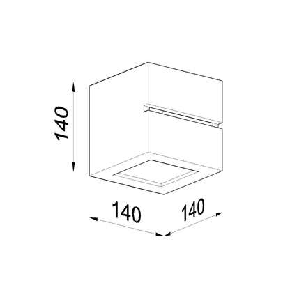 Applique Cube Ligne Céramique