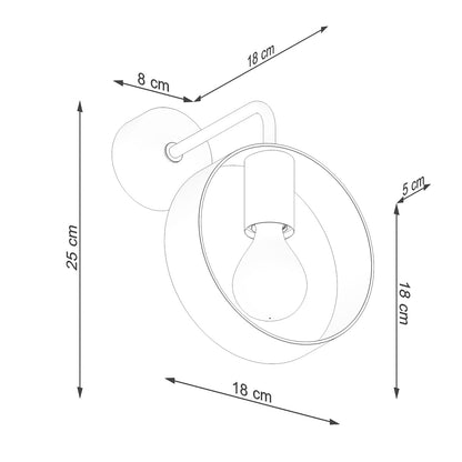 Applique Cyclone Anneau Acier Blanc