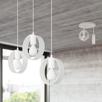 Applique Cyclone Anneau Acier Blanc